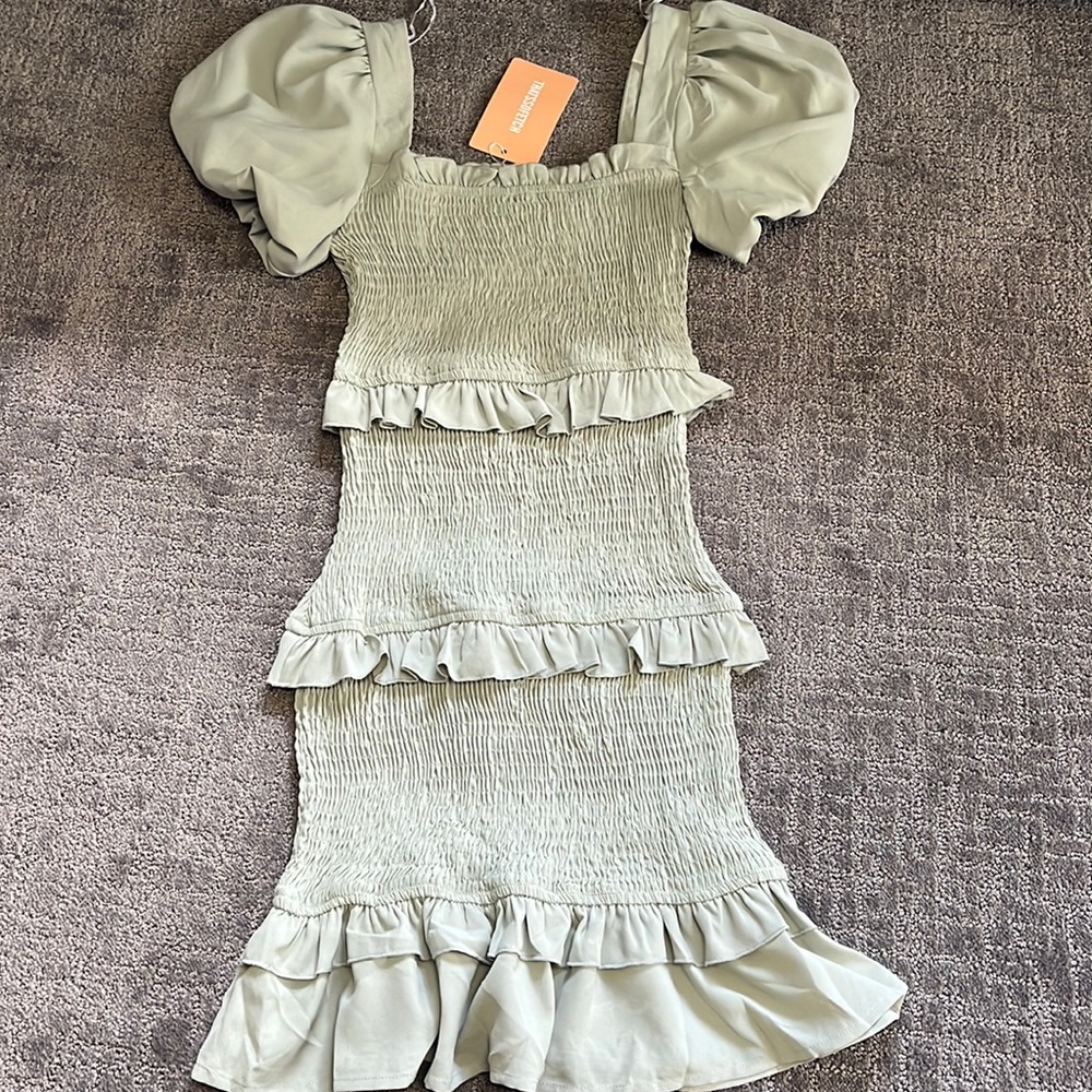 That’s so fetch smocked dress with puff sleeves